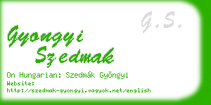 gyongyi szedmak business card