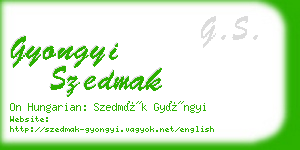 gyongyi szedmak business card